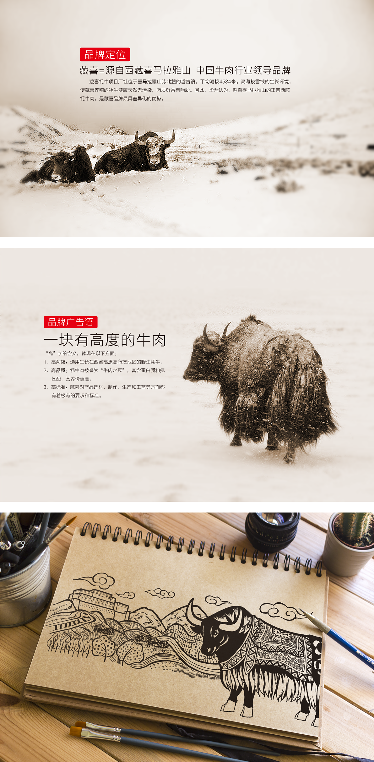 一块有高度的牛肉包装创意与设计